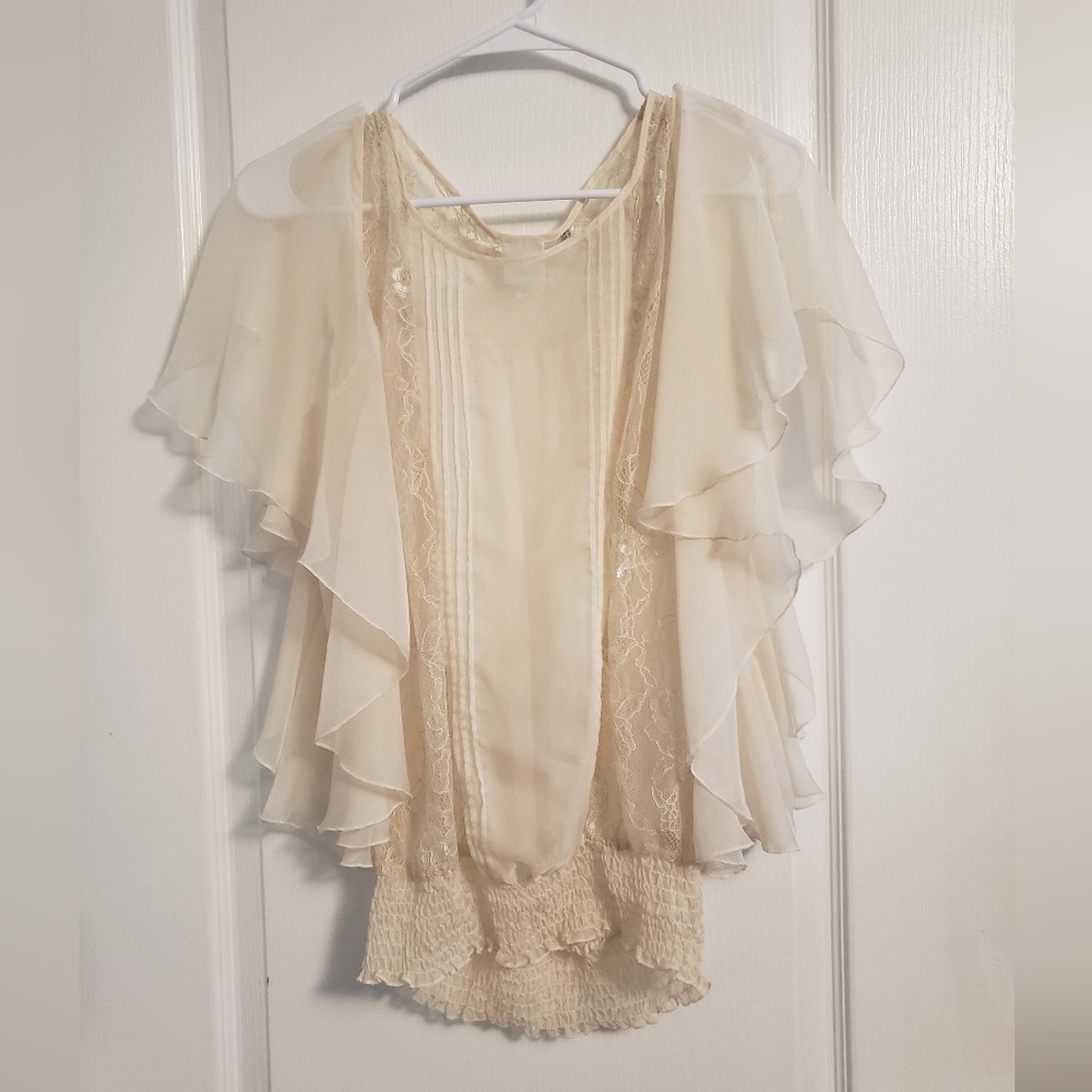Elegant Cream Women's Top